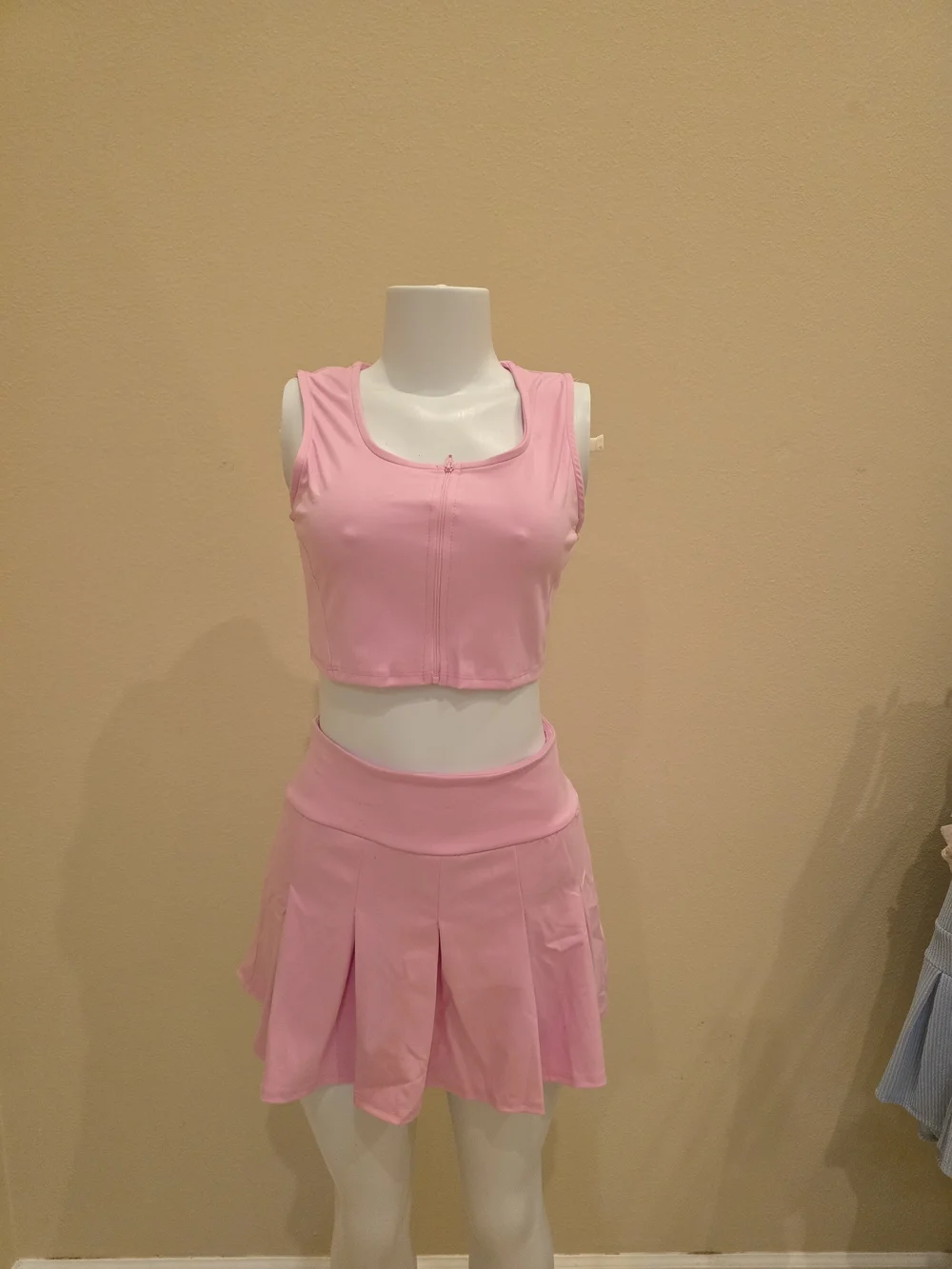 Brand New! Women’s Pink Active Pleated Skater Set